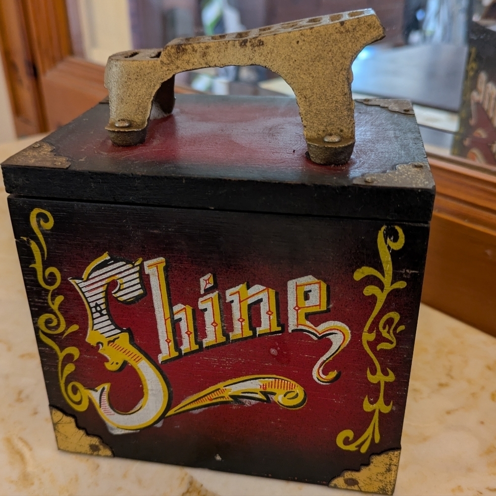 Vintage 1970s HIMARK Wood & Cork Shoeshine Coaster Caddy Made In Taiwan